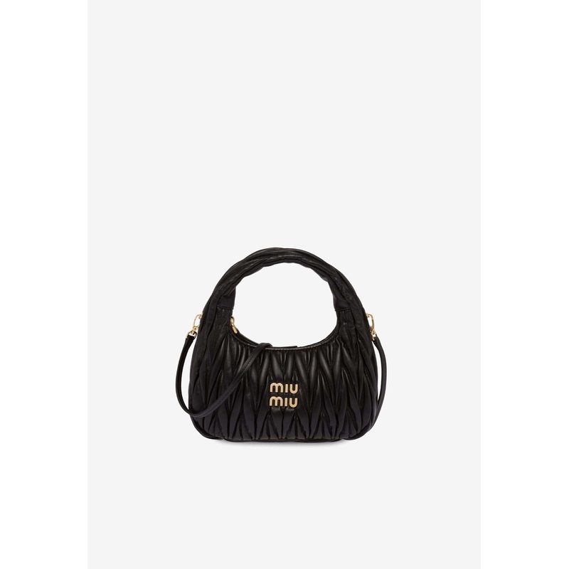 Wander Matelass Nappa Leather Hobo Bag Black Onesize