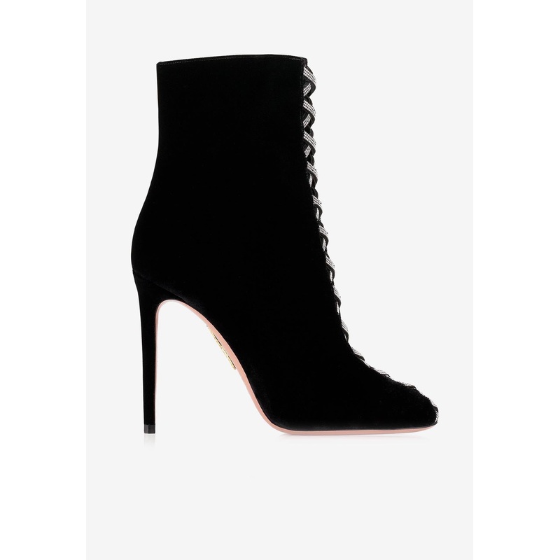 Wild Desire 105 Crystal-Embellished Ankle Boots Black wshoeseu_EU 36