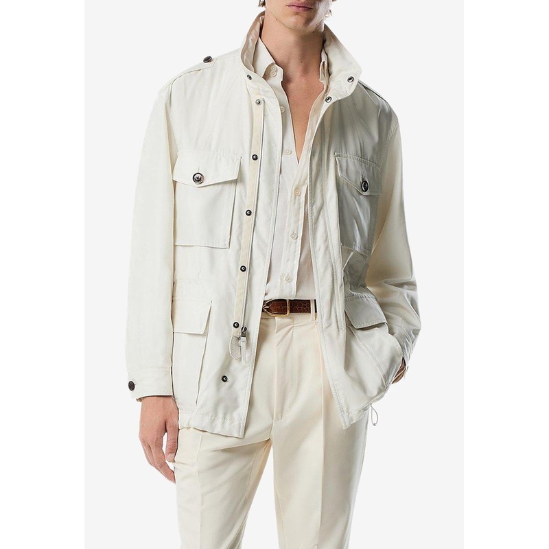 Zip Collar Field Jacket White mrtwit_IT 48