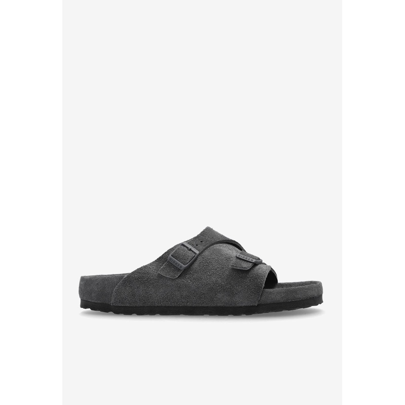 Zrich Double-Buckle Suede Slides Gray wshoeseu_EU 35