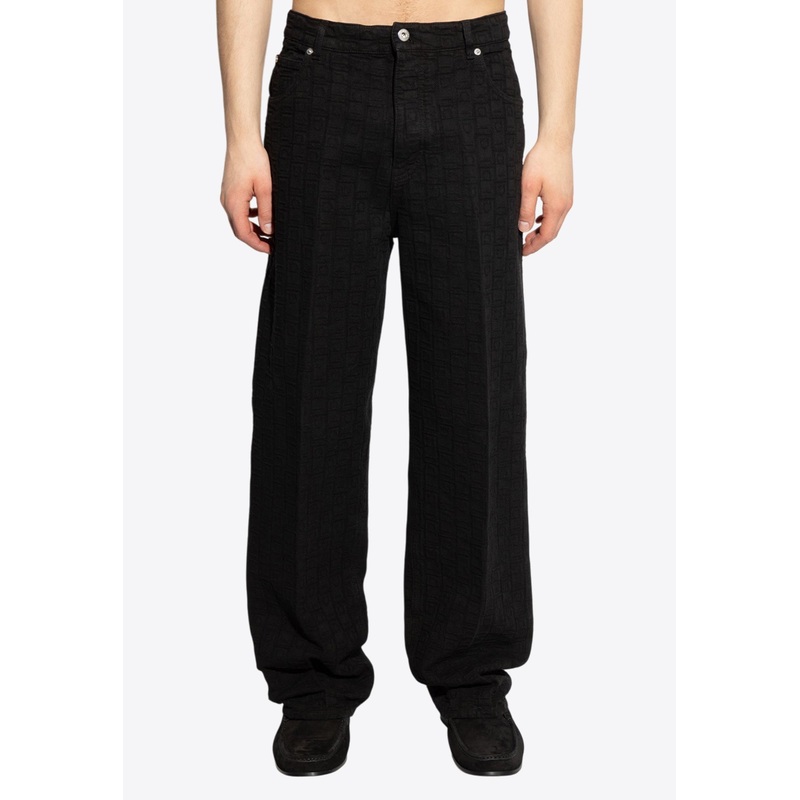 All-Over Monogram Denim Pants Black mrtwit_IT 48