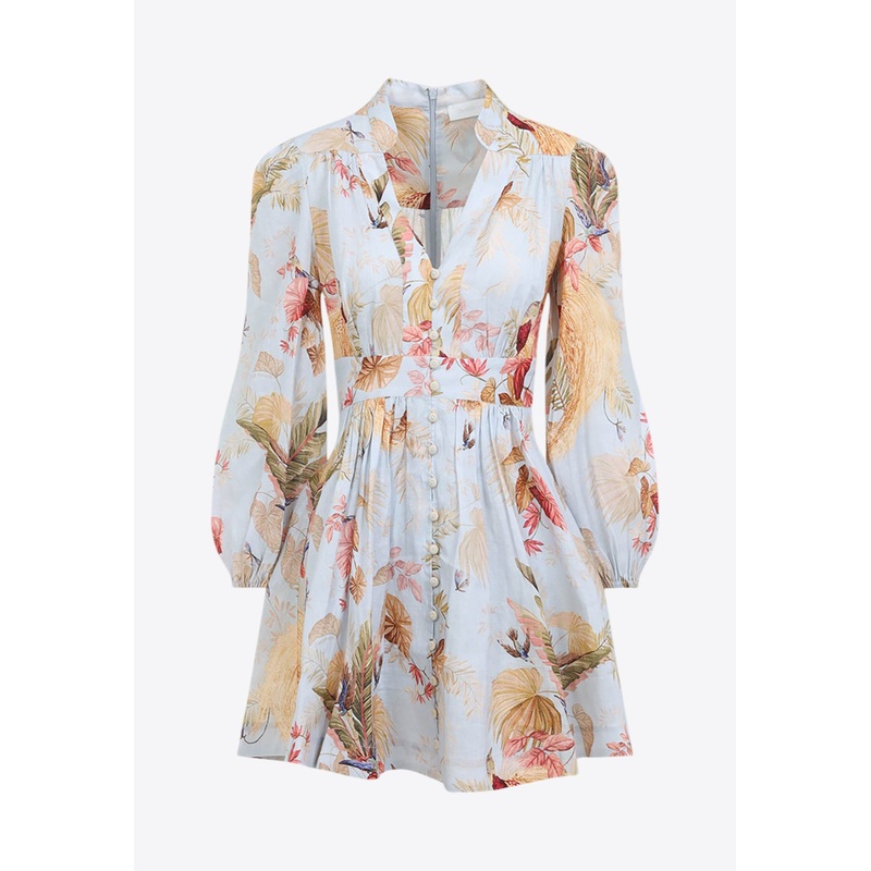 Ascension Plunge Printed Mini Dress Multicolor wrtwzimmermann_0