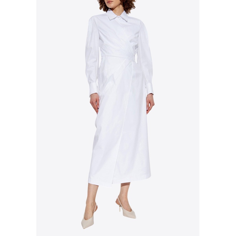 Balzac Shirt Twill Midi Dress White wrtwit_IT 36
