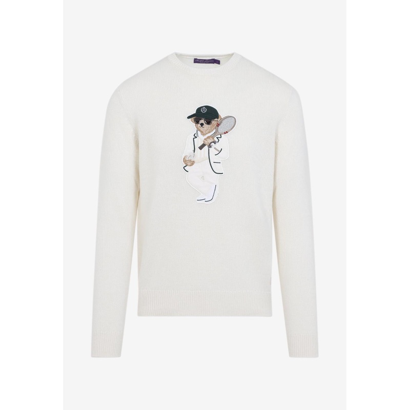 Bear Cashmere Sweater White mrtwstd_M