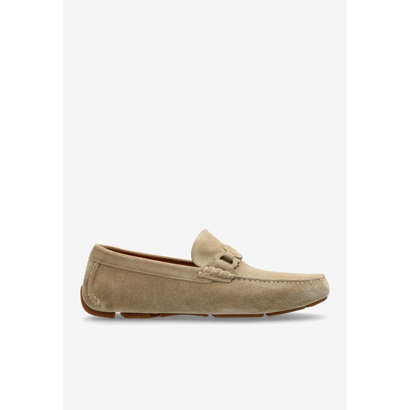 Byte Gancini Suede Loafers Beige mshoesus_US 6