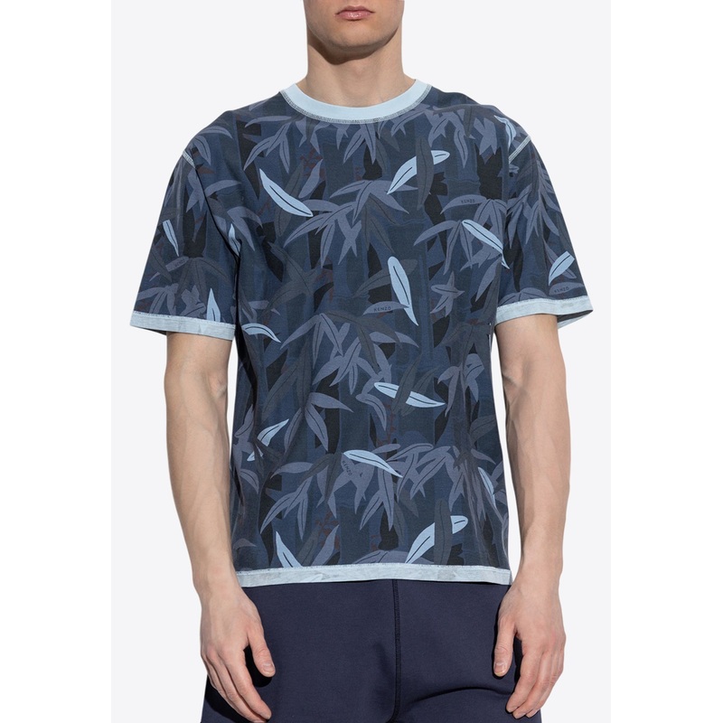 Chiku-Rin Camo Print T-shirt Navy mrtwstd_S