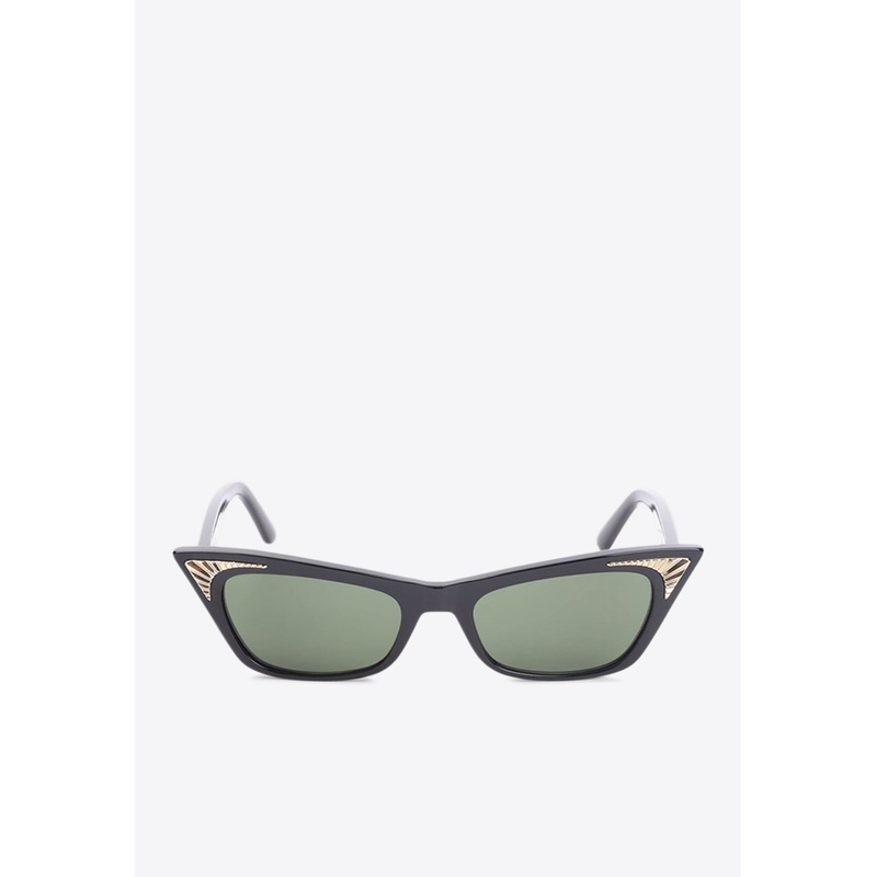 Logo Cat-Eye Sunglasses Green Onesize