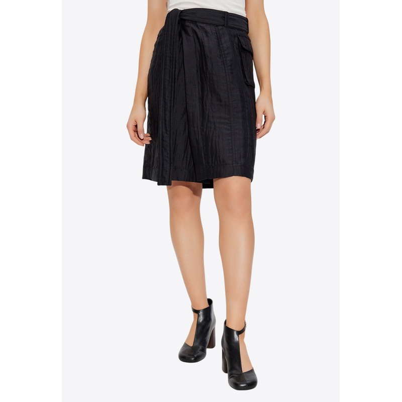 Silk Wrap Skirt Black wrtwit_IT 38