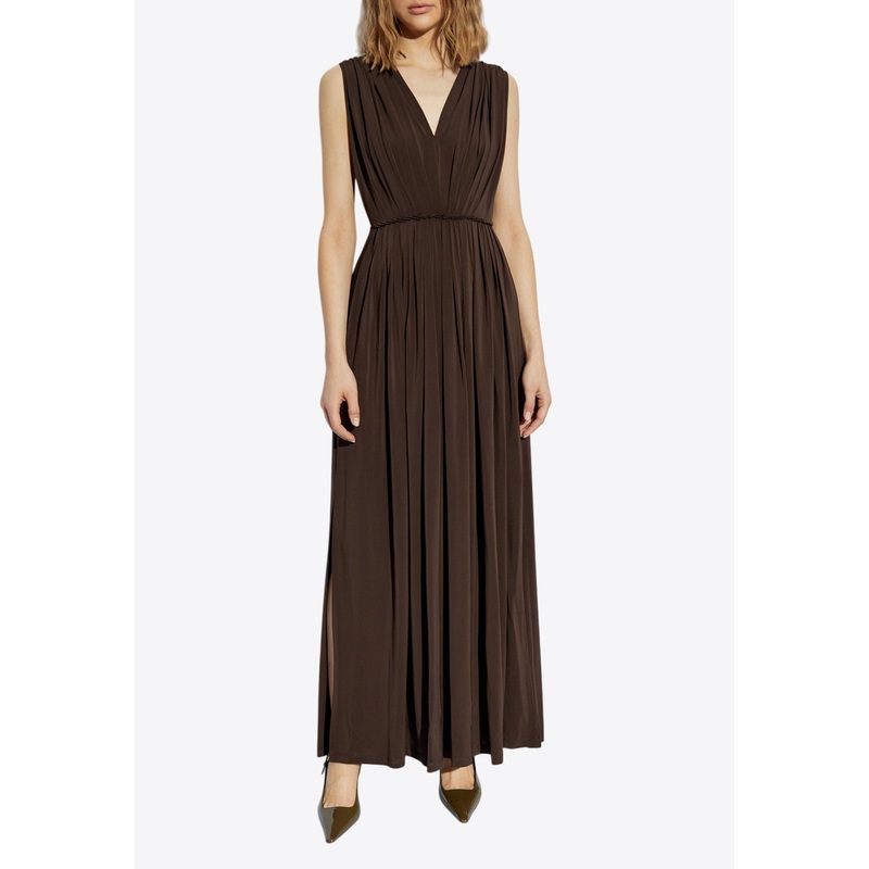 Walter V-neck Maxi Dress Brown wrtwit_IT 36
