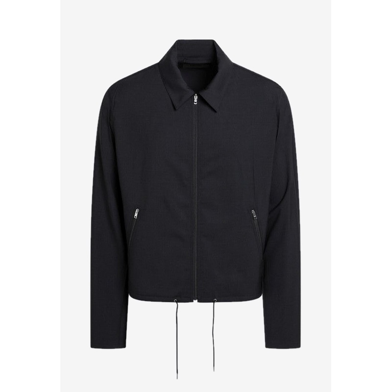 Wool Zip-Up Jacket Blue mrtwit_IT 48