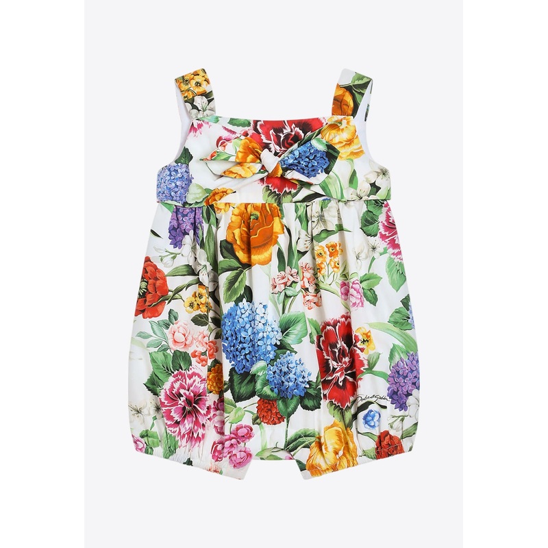 Baby Girls Floral Print Romper Multicolor 0-3 Months