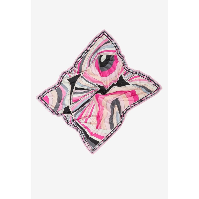 Iride Print Silk and Wool Pashmina Multicolor Onesize