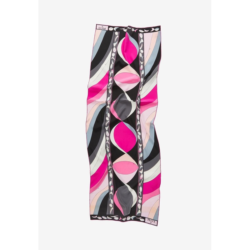Pesci Print Silk Stole Multicolor Onesize