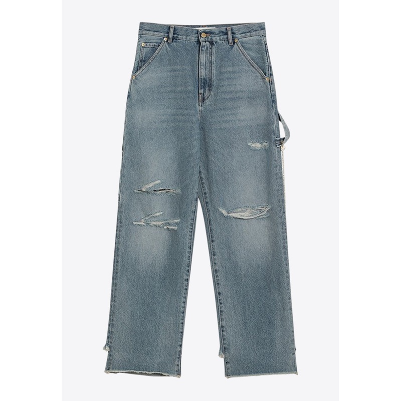 Washed Ripped Jeans Light Blue wrtwbottoms_24