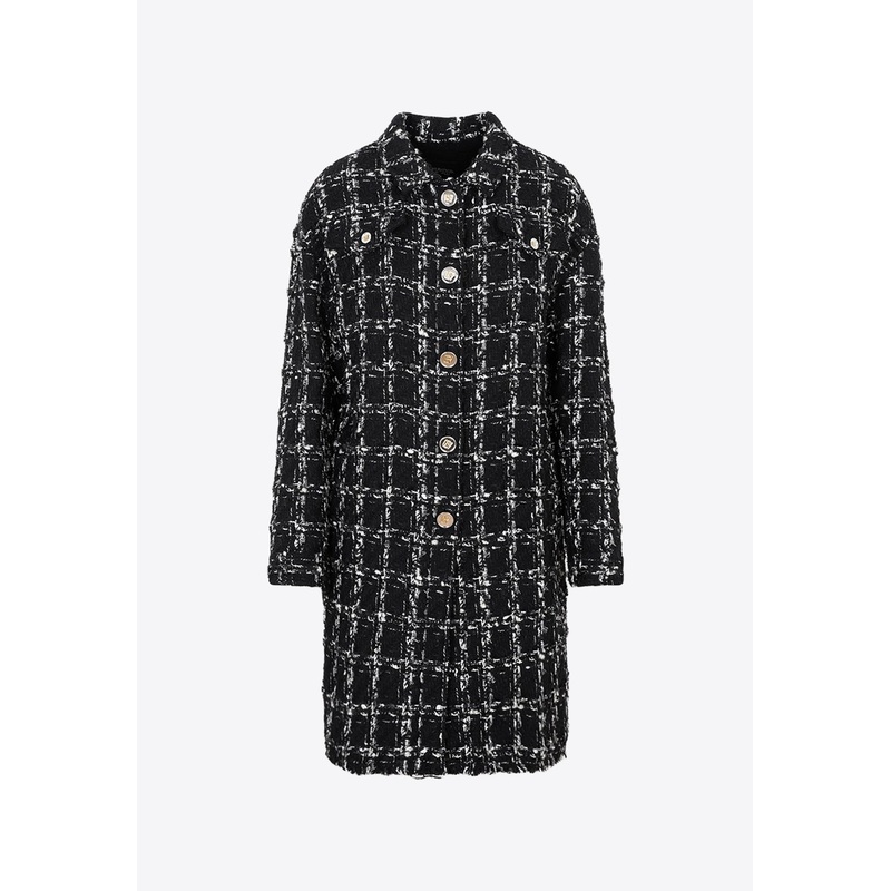 Checked Boucl Coat Black wrtwit_IT 40