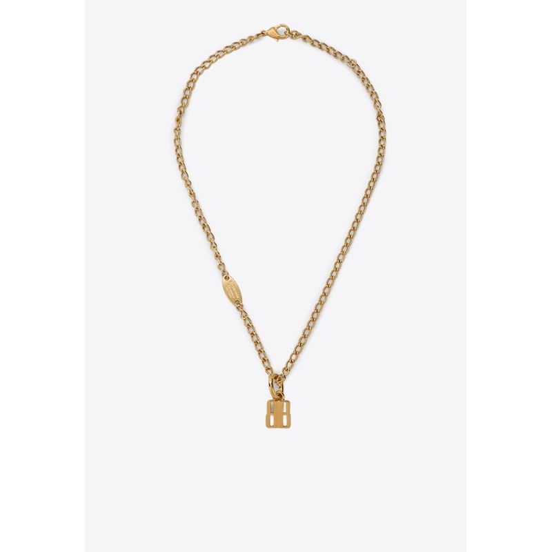 Nano BB Logo Pendant Necklace Gold Onesize