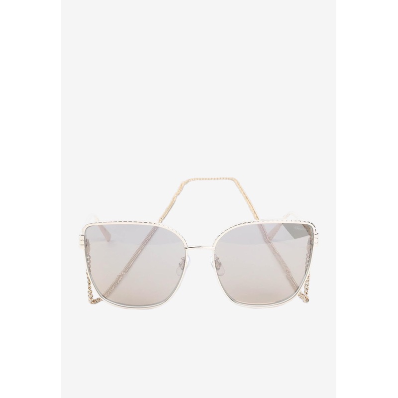 Square Metal Sunglasses Metallic Onesize