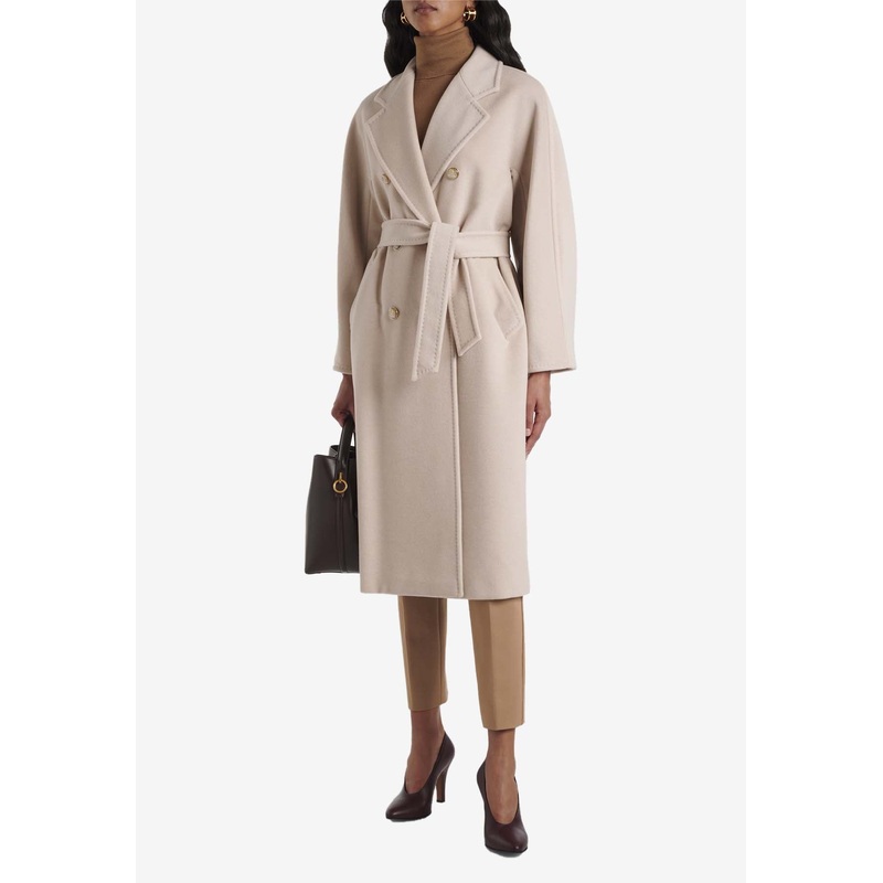 Ticino Double-Breasted Coat Sand wrtwit_IT 34