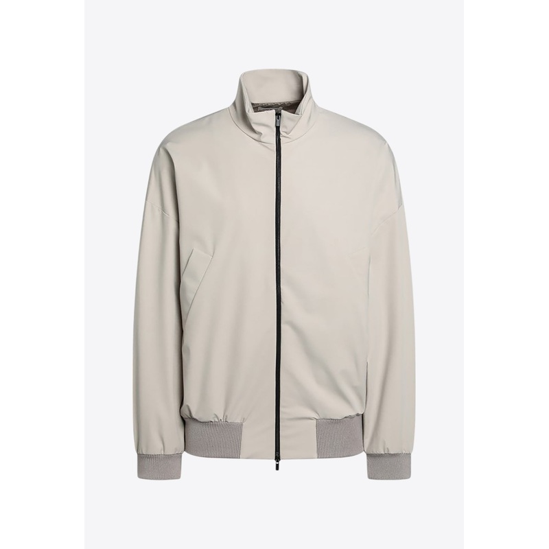 Zip-Up Bomber Jacket Gray mrtwstd_S