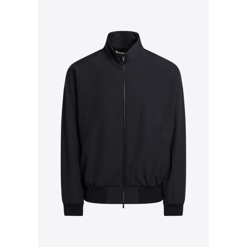 Zip-Up Bomber Jacket Navy mrtwstd_S