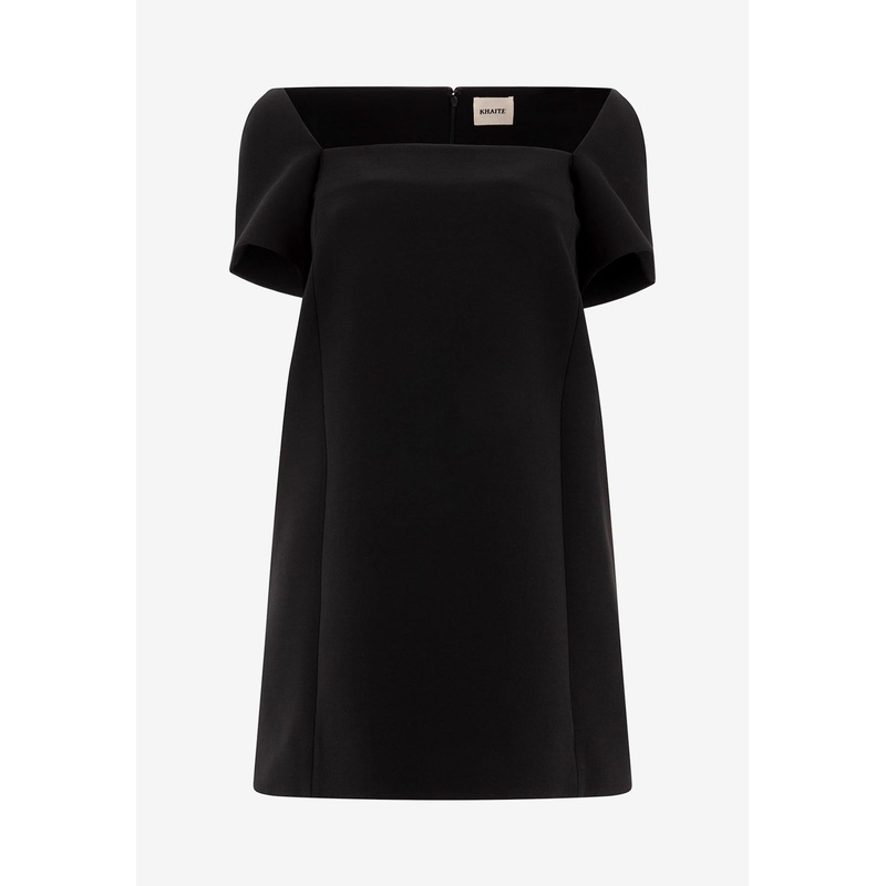 Benji Square-Neck Mini Dress Black wrtwus_US 4