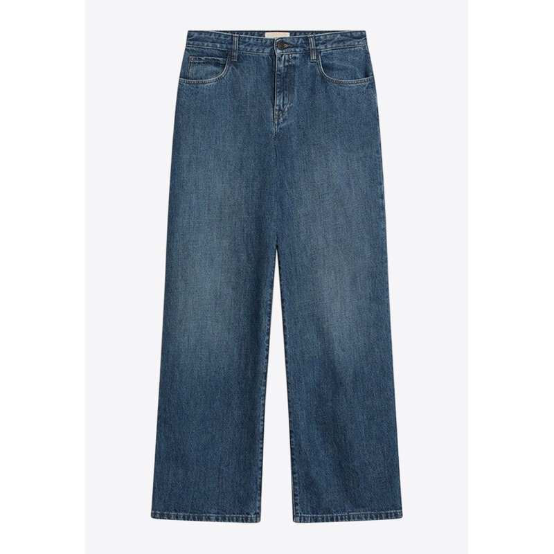 Eglitta Wide-Leg Faded Jeans Blue wrtwbottoms_26