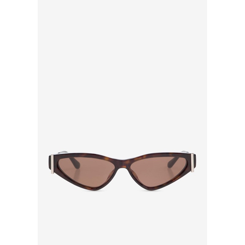 Side T-Bar Geometrical Sunglasses Brown Onesize