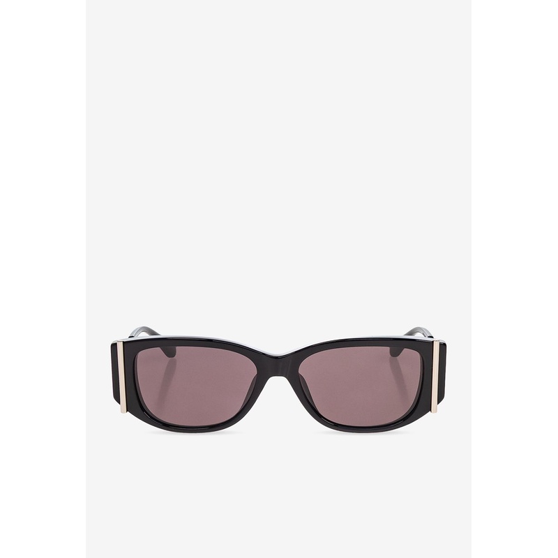 Side T-Bar Rectangular Sunglasses Gray Onesize