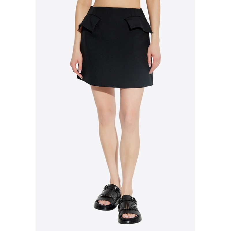 Tailored Wool Mini Skirt Black wrtwit_IT 38