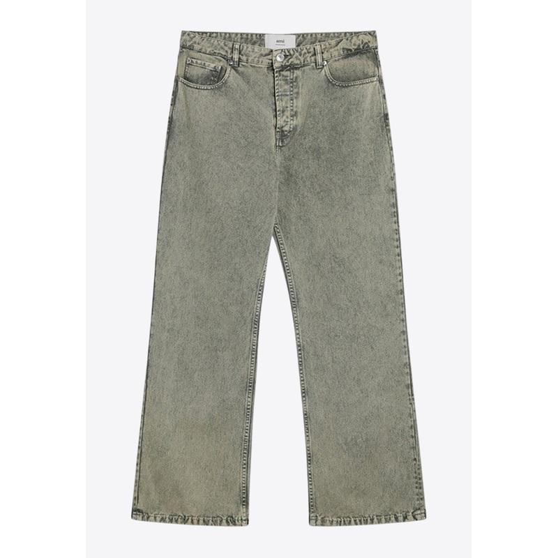 Washed Wide-Leg Jeans Gray mrtwbottoms_30