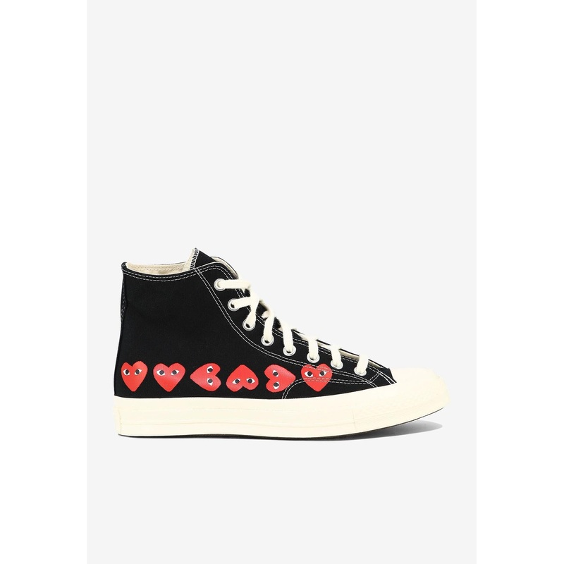 X Converse Small Hearts High-Top Sneakers Black ushoesus_US 5