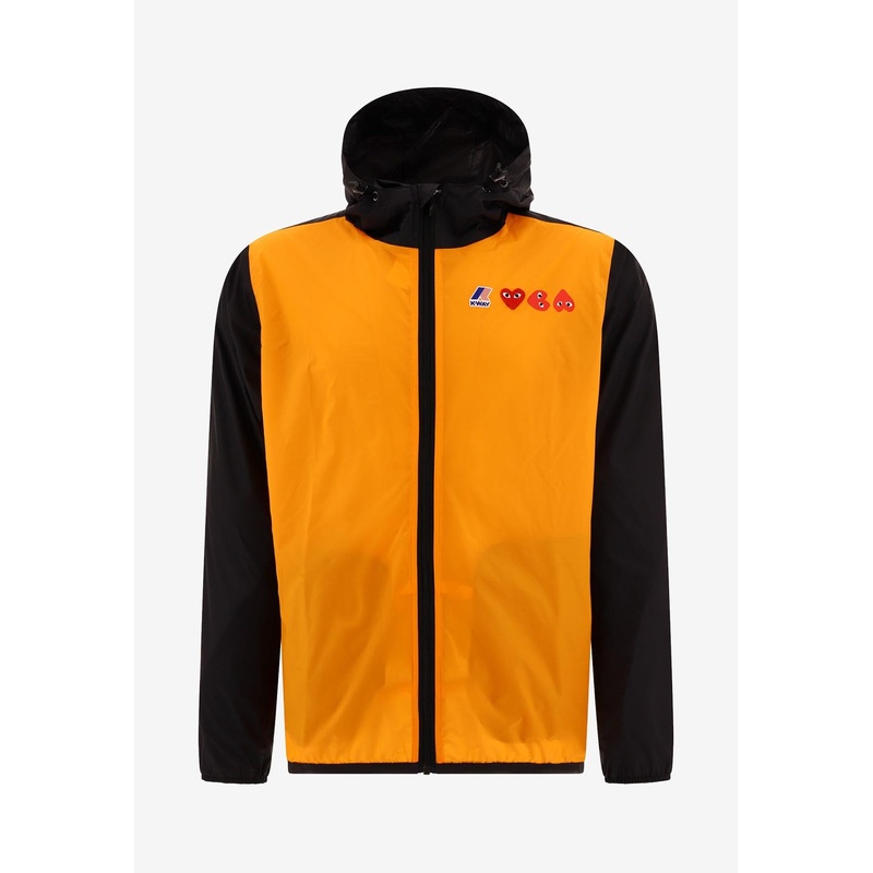 X K-Way Logo Print Zip-Up Jacket Orange mrtwstd_L
