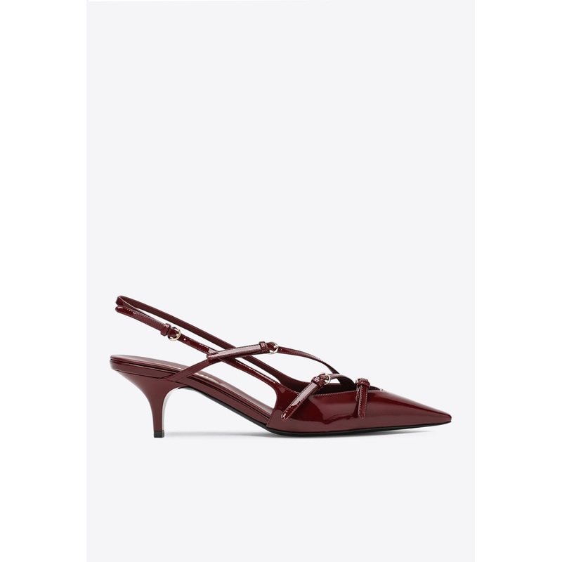 55 Patent Leather Slingback Pumps Crimson wshoeseu_EU 36