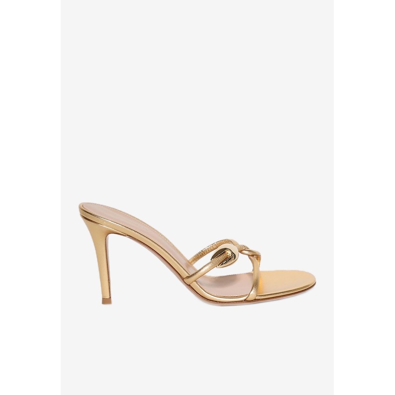 85 Metallic Leather Sandals Gold wshoeseu_EU 35