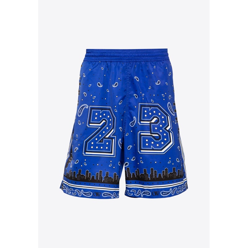 Bandana Surfer Printed Swim Shorts Blue mrtwstd_S