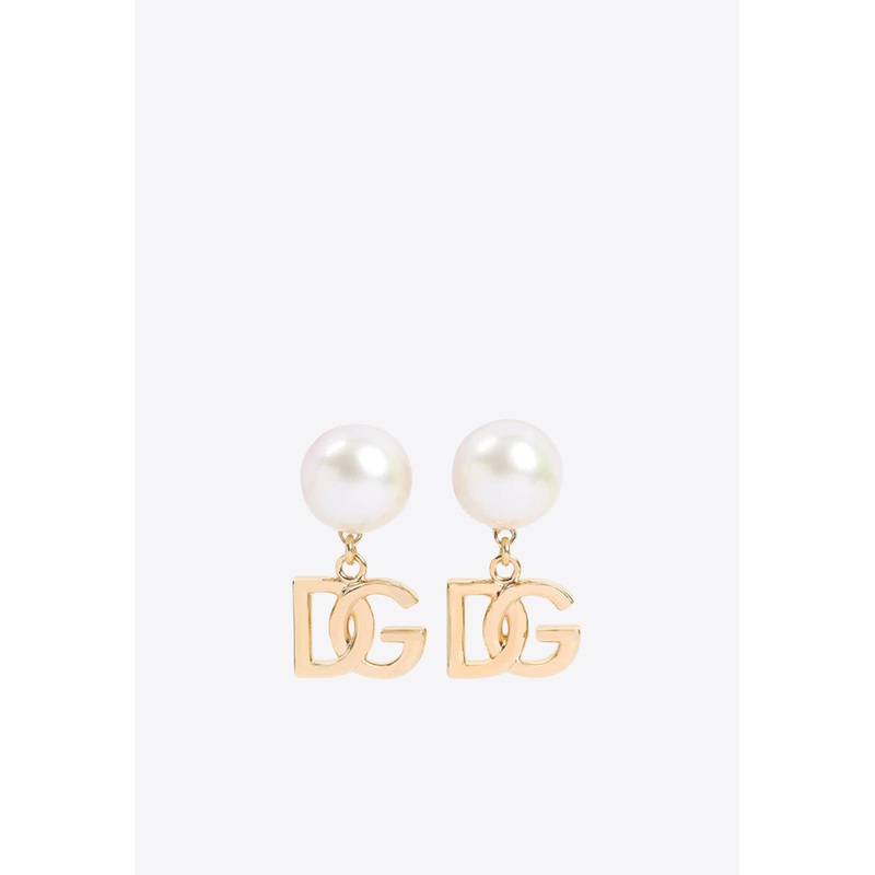 DG Pearl Clip-On Earrings Gold Onesize