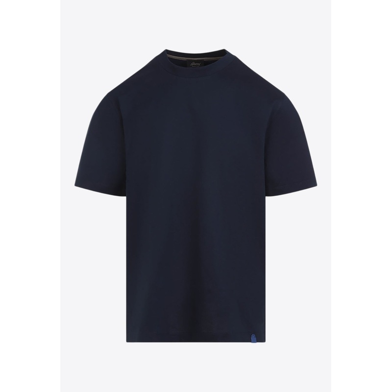 Short-Sleeved Solid T-shirt Navy mrtwstd_S