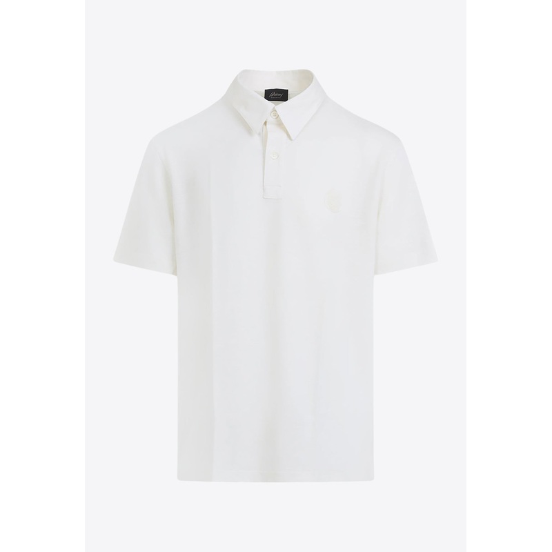 Short-Sleeved Wool Polo T-shirt White mrtwstd_S