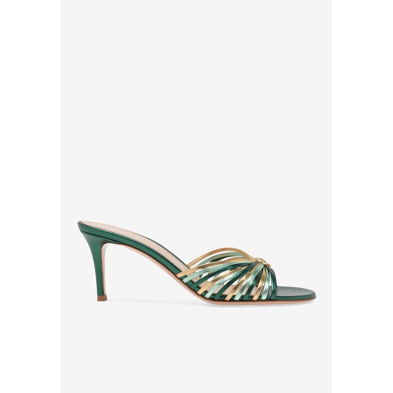 Vyna 70 Nappa Leather Sandals Green wshoeseu_EU 36