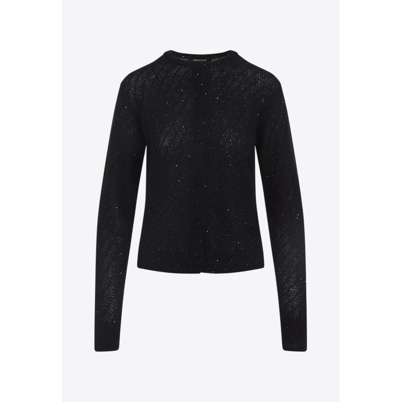 Wool Crewneck Cardigan Black wrtwit_IT 38