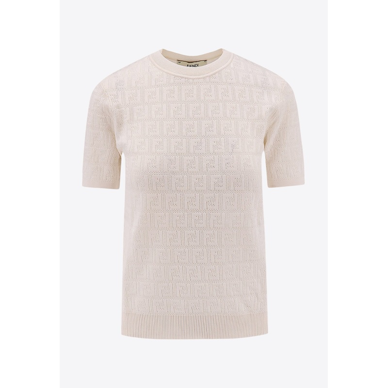 All-Over Logo Short-Sleeved T-shirt White wrtwit_IT 38