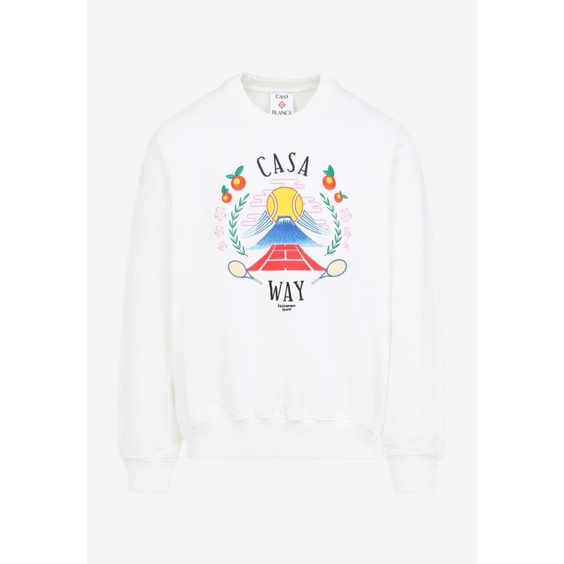 Casa Way Crewneck Sweatshirt White mrtwstd_S