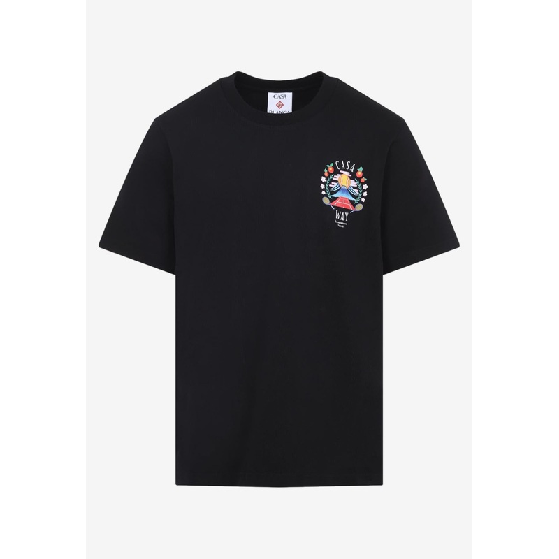 Casa Way Print T-shirt Black mrtwstd_S