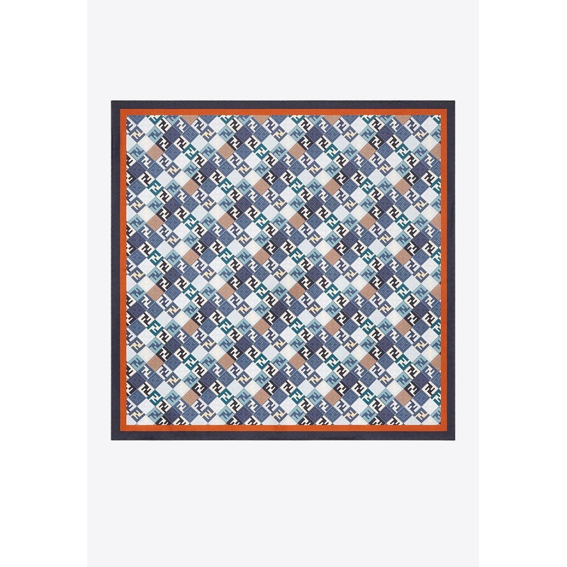 FF Silk Foulard Scarf Multicolor Onesize