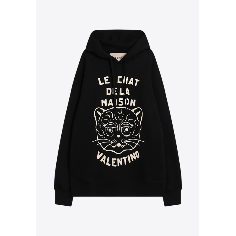 Le Chat De La Maison Patch Hoodie Black mrtwstd_S