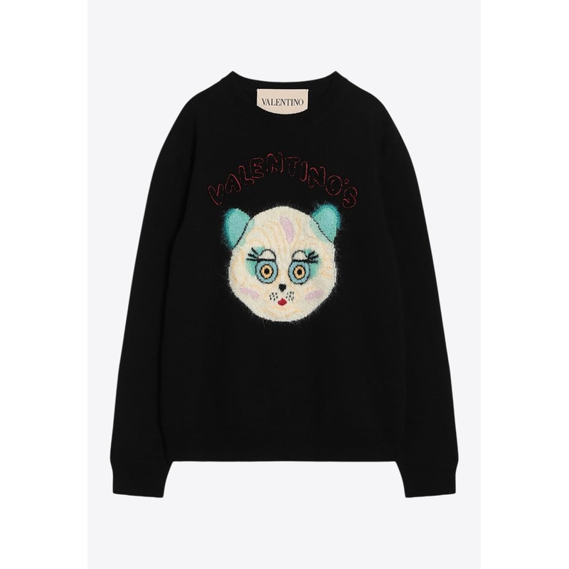 Le Chat De La Maison Patch Sweatshirt Black mrtwstd_S