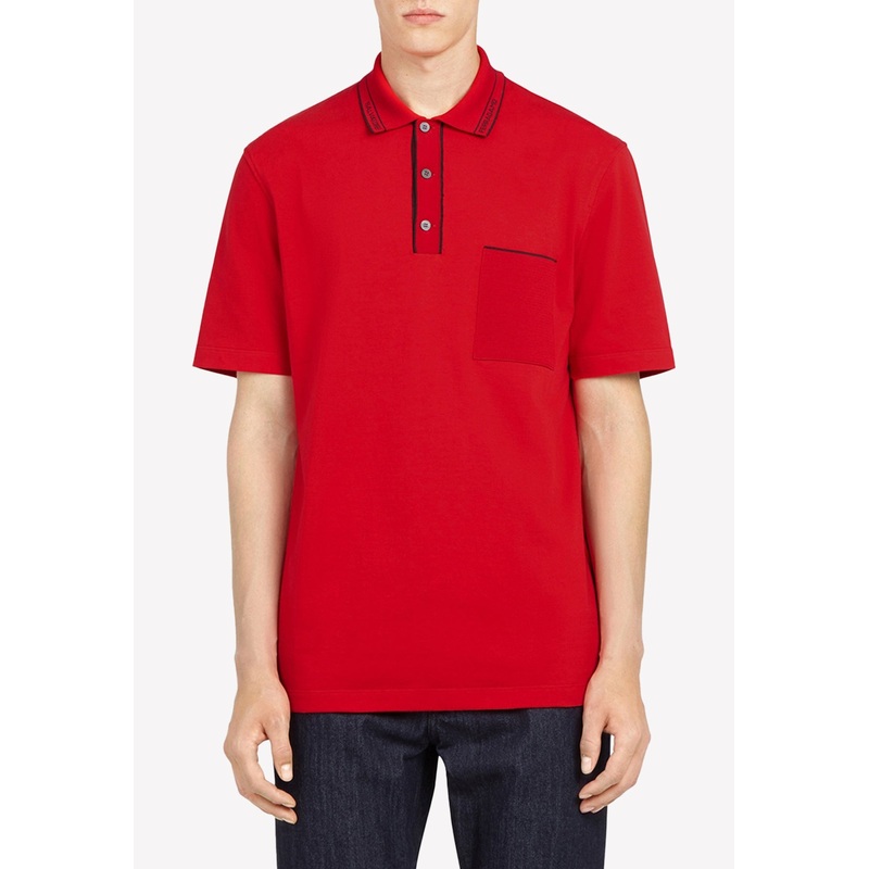 Short-Sleeved Logo Polo T-shirt Red mrtwstd_XS