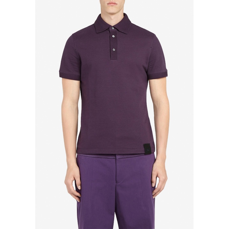 Short-Sleeved Polo T-shirt Purple mrtwstd_XS