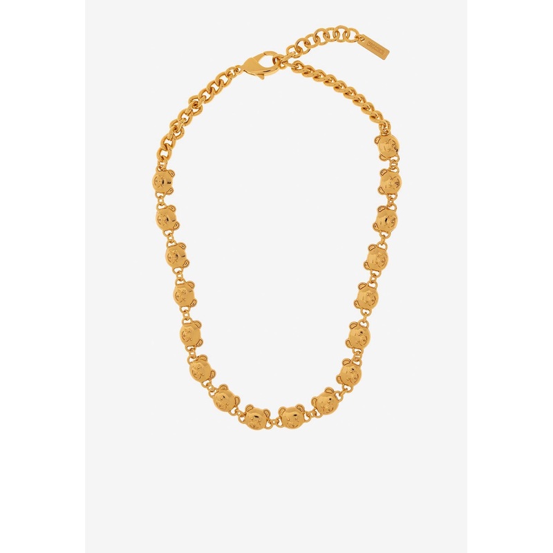 Teddy Bear Necklace Gold Onesize