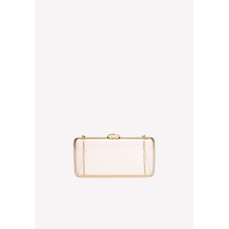 Vetra Plexi Clutch Bag Nude Onesize